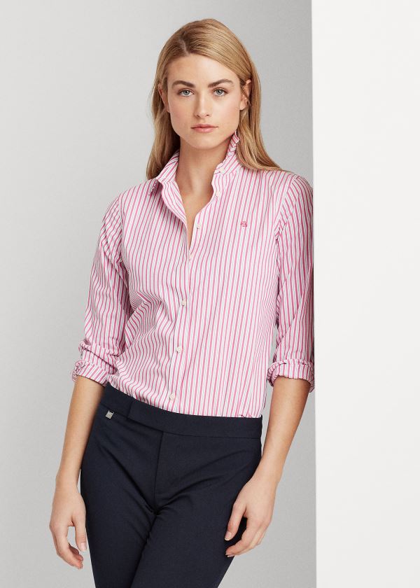 Camisa Ralph Lauren Easy Care Striped Algodão Mulher 60817-SRCY